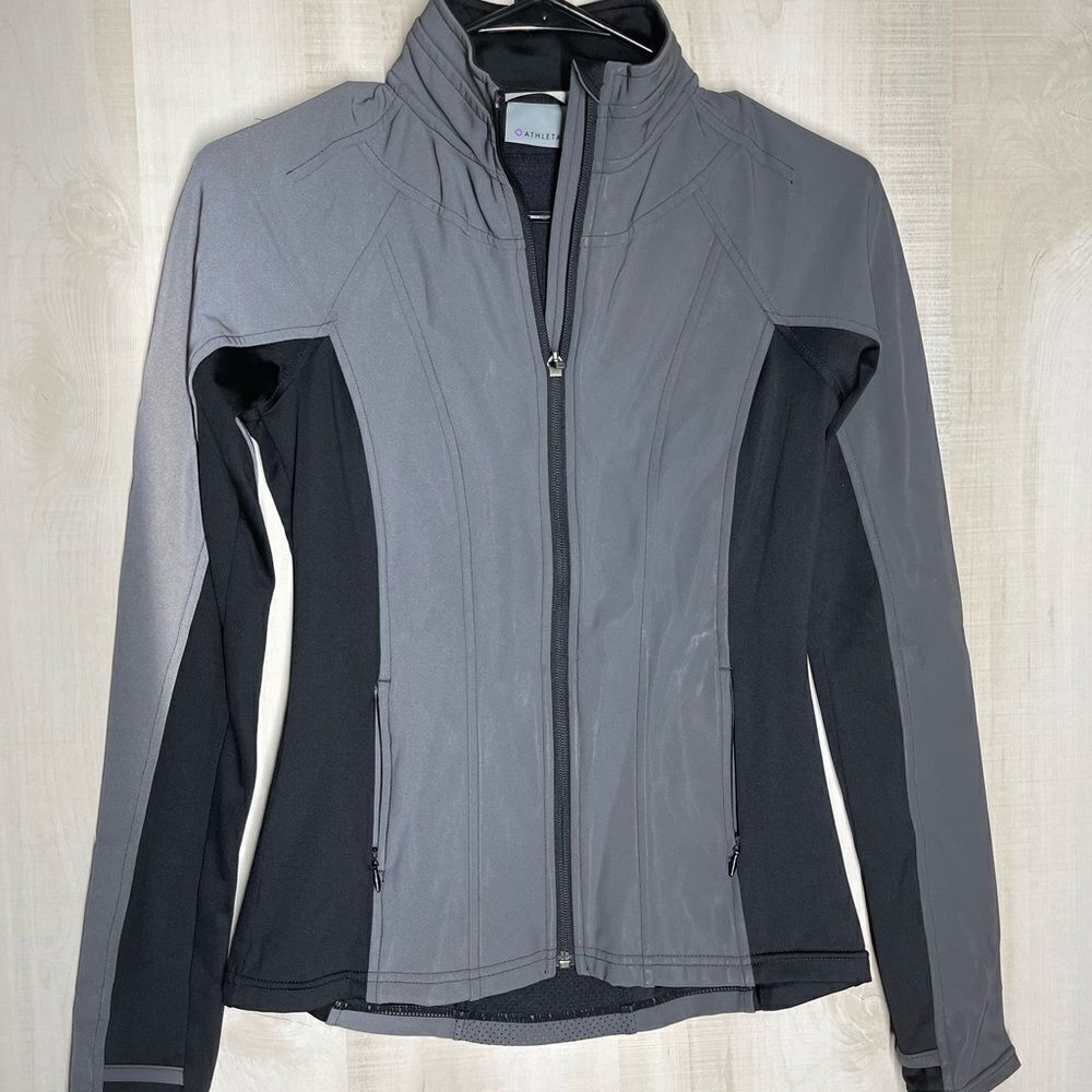 Athleta black and gray jacket, size XXS